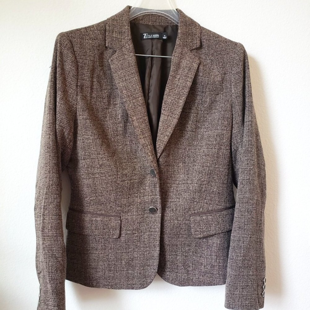 NY&C Brown Suit Jacket, Size 12